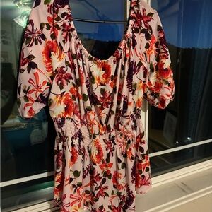 Lane Bryant Floral Mini Dress - Multicolor